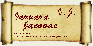 Varvara Jačovac vizit kartica